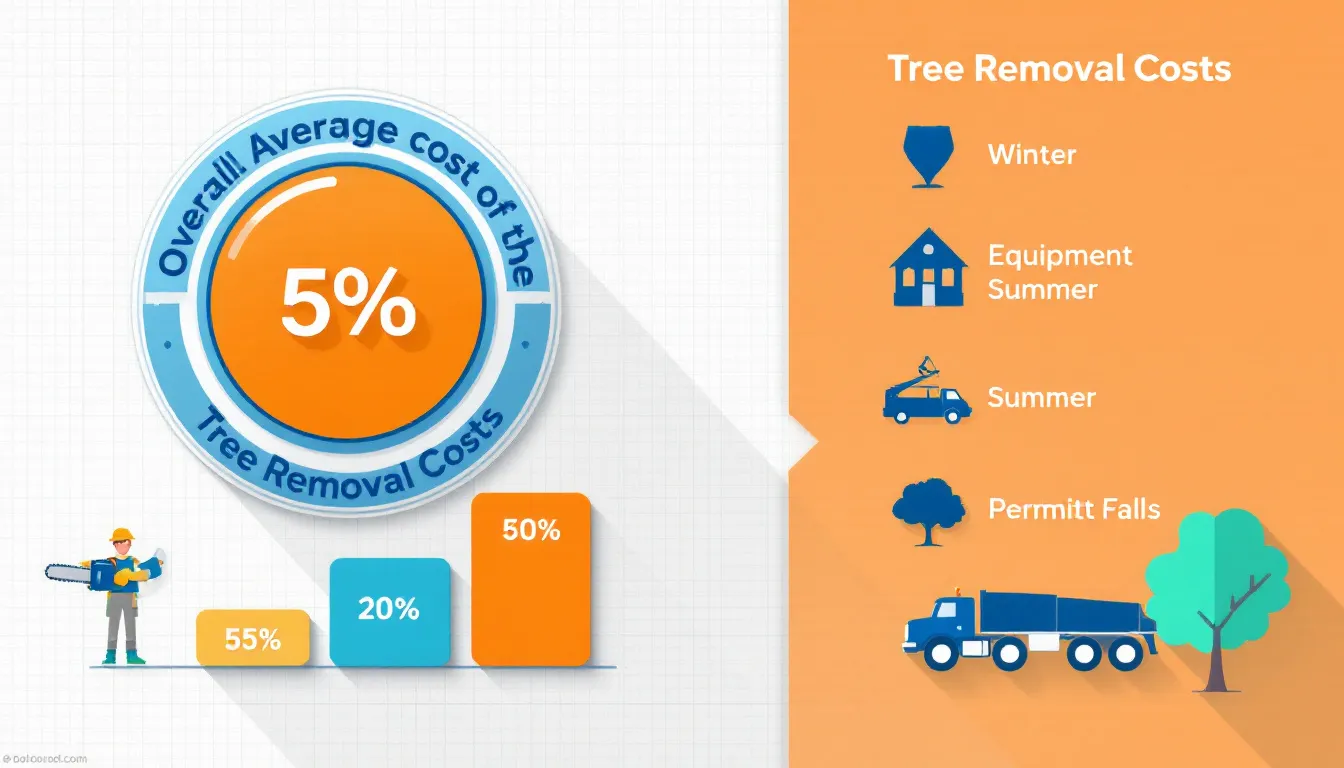 Seasonal variations in tree removal costs.