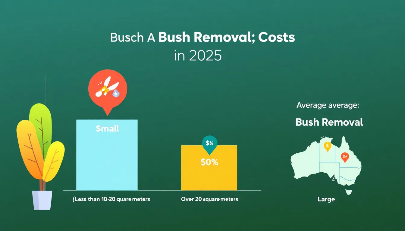 A visual representation of average bush removal costs in 2025.