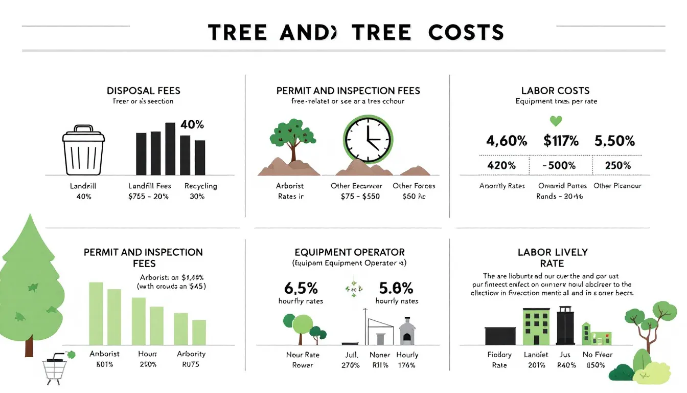 Additional costs associated with tree removal services.