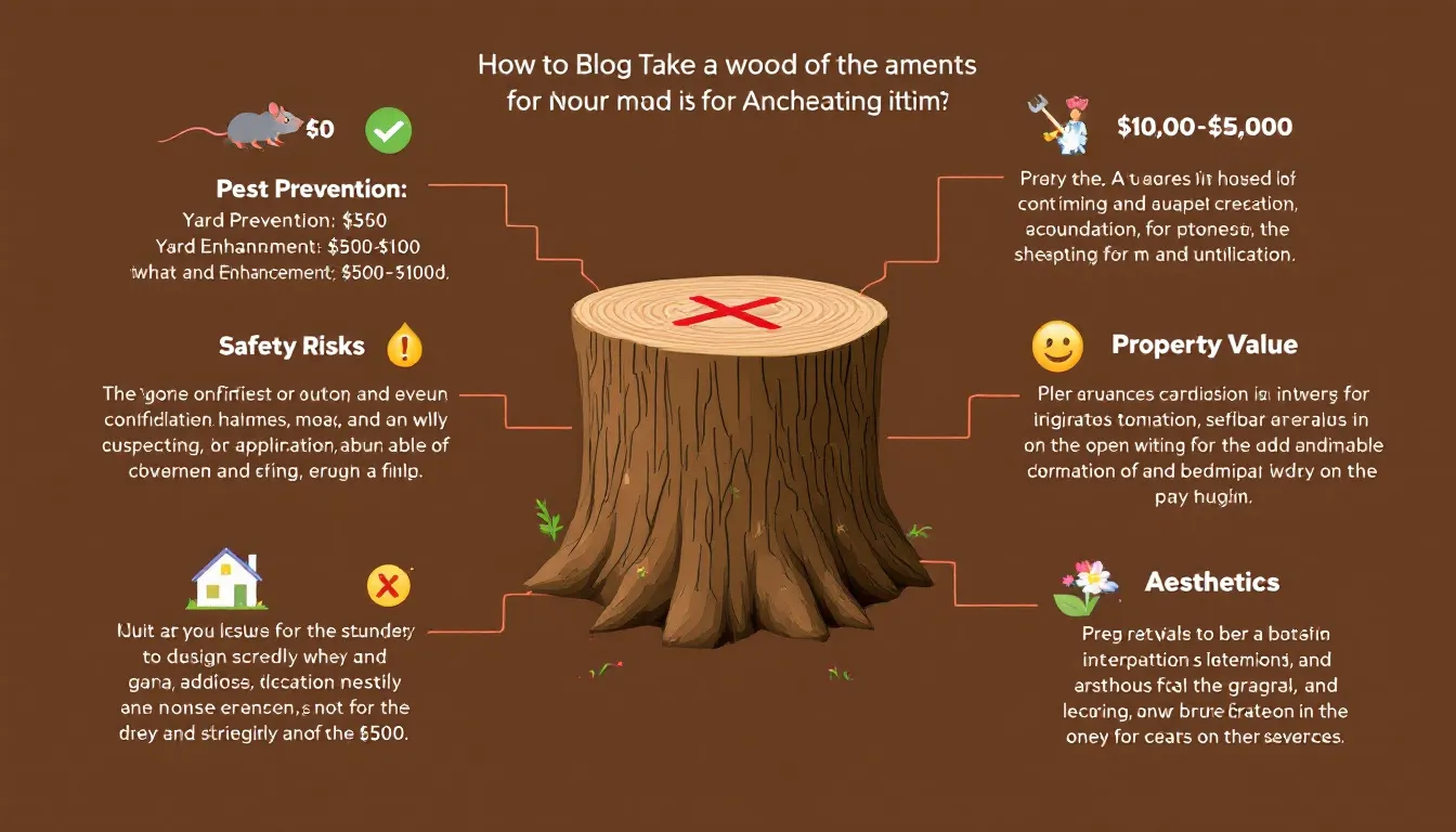 Reasons for removing a tree stump, including pest prevention and yard enhancement.