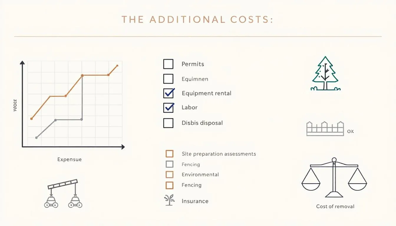 A visual representation of additional costs associated with tree removal.